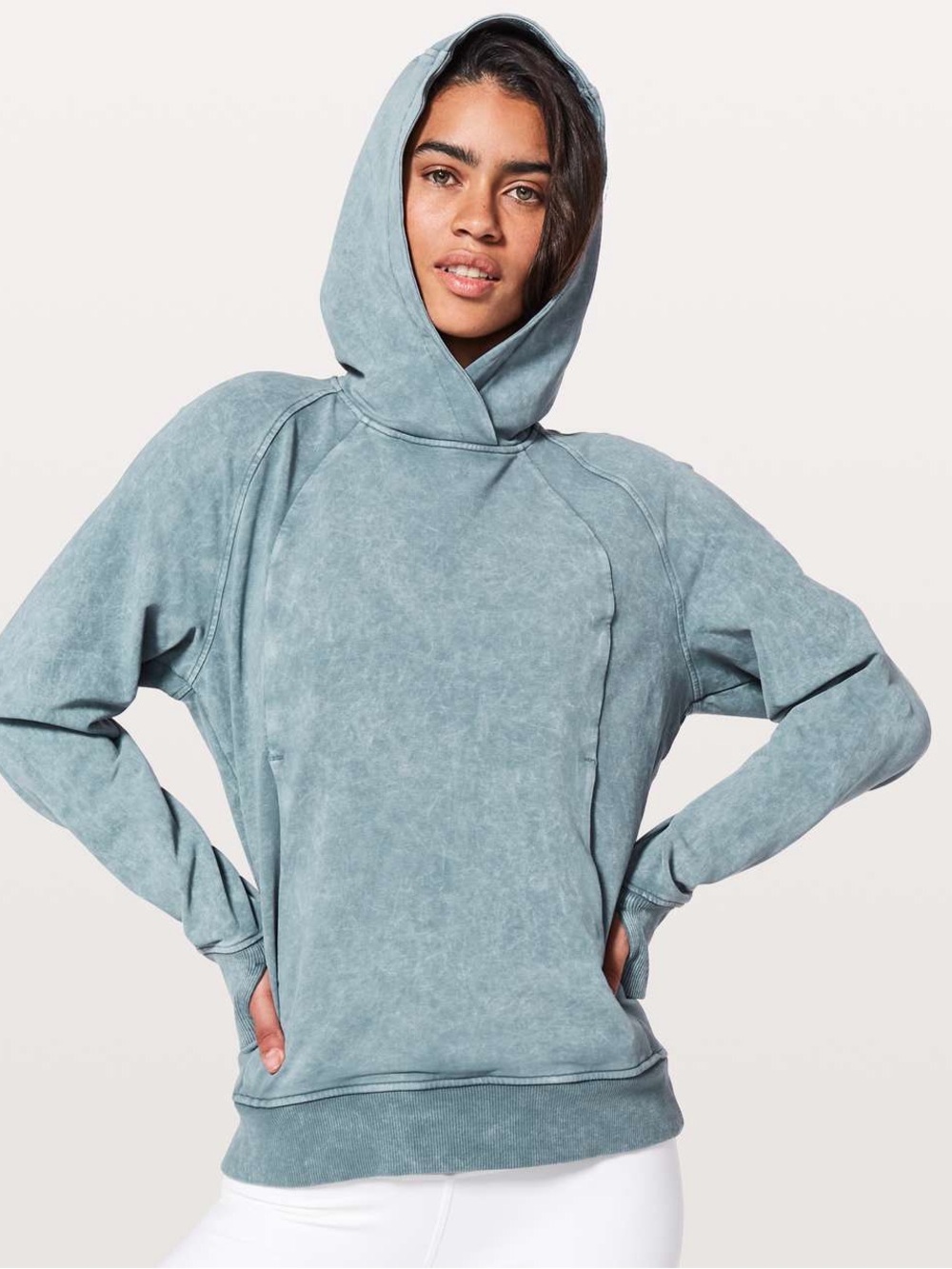 Lululemon Scuba Crew Sweatshirt - Washed Blue Charcoal *Pockets
